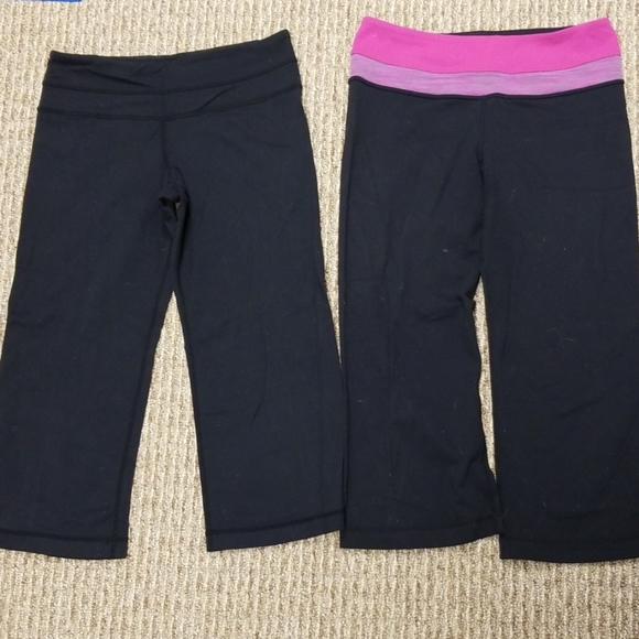 Two pairs of Lululemon Groove Crop workout pants - Picture 4 of 6